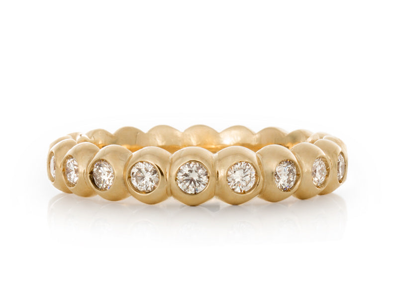 Pamela Lauz Jewellery - Bubble Diamond Bezel Bands