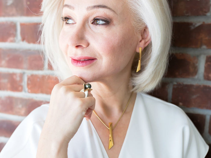 Apex Medium Modern Bar Earrings - Pamela Lauz Jewellery