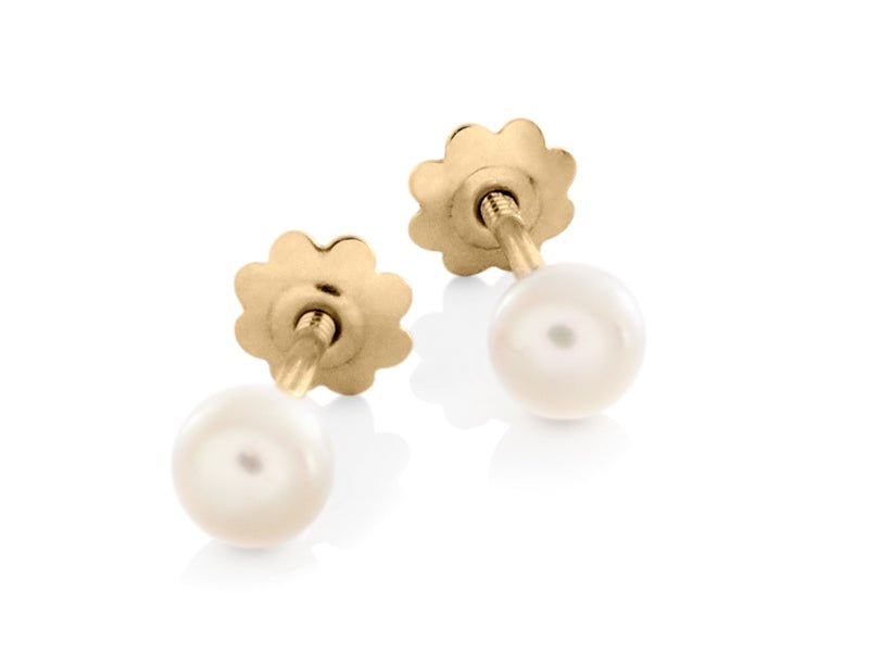 Blossom Baby Pearl and Gold Stud Earrings - Pamela Lauz Jewellery