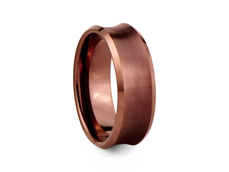 Bronze-plated Concave Tungsten Band - Pamela Lauz Jewellery