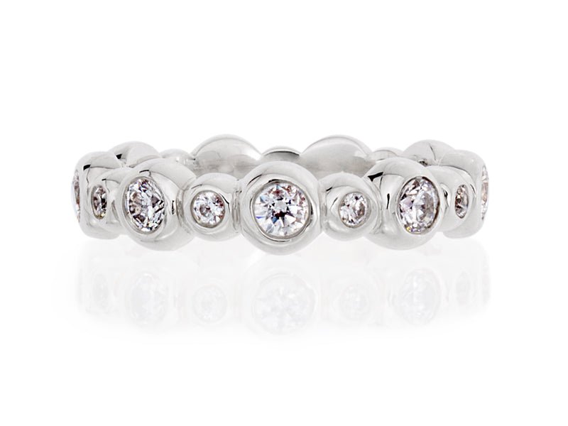 Bubble Diamond Bezel Bands - Pamela Lauz Jewellery