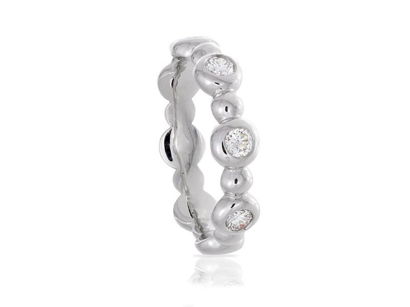 Bubble Diamond Bezel Bands - Pamela Lauz Jewellery