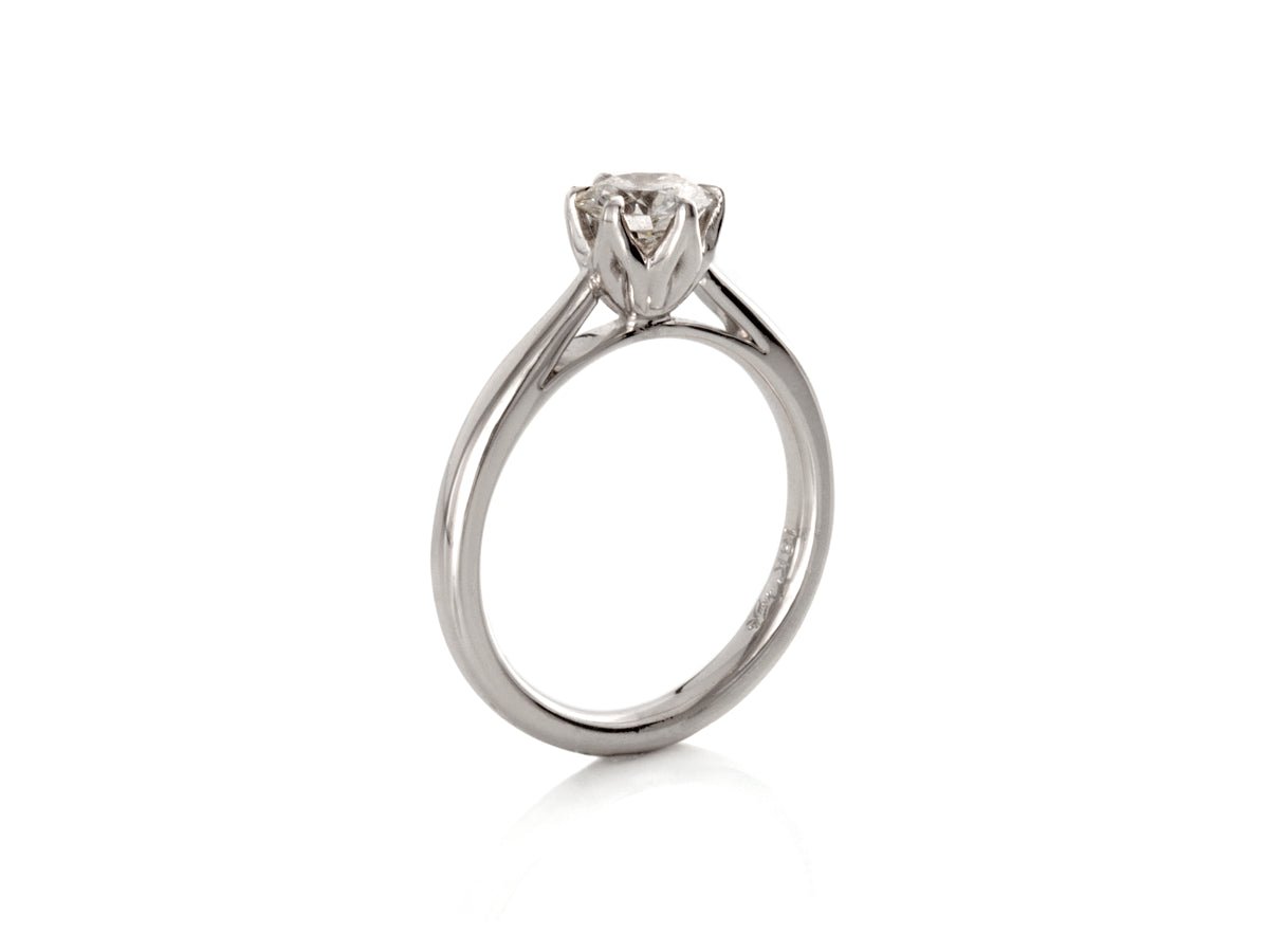 Classic Tulip Diamond Solitaire Engagement Ring - Pamela Lauz Jewellery