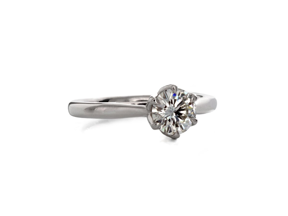 Classic Tulip Diamond Solitaire Engagement Ring - Pamela Lauz Jewellery