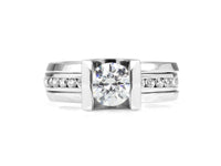 Crescent Interlocking Diamond Wedding Rings - Pamela Lauz Jewellery