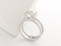 Crescent Interlocking Diamond Wedding Rings - Pamela Lauz Jewellery