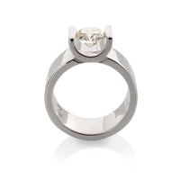 Crescent Interlocking Diamond Wedding Rings - Pamela Lauz Jewellery