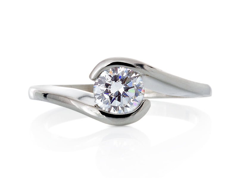 Crossover Diamond Engagement Ring - Pamela Lauz Jewellery