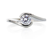 Crossover Diamond Engagement Ring - Pamela Lauz Jewellery