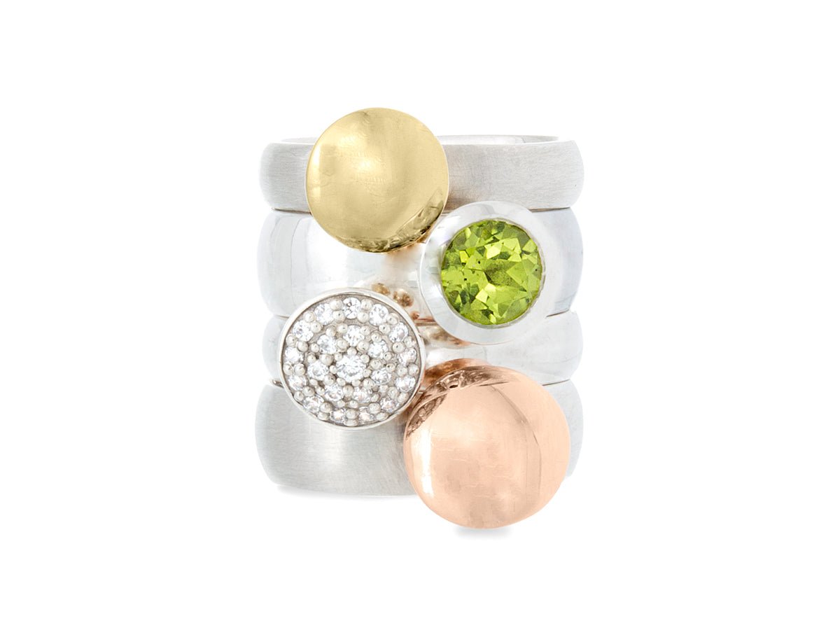 Dancing Dolci Diamond Stacking Rings - Pamela Lauz Jewellery