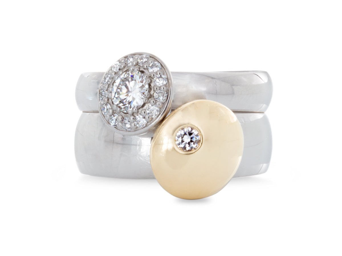 Dancing Dolci Diamond Stacking Rings - Pamela Lauz Jewellery