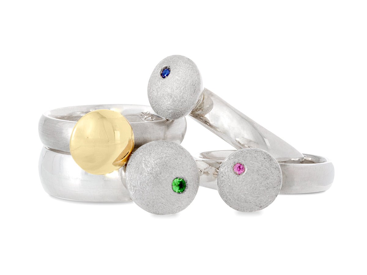 Dancing Dolci Diamond Stacking Rings - Pamela Lauz Jewellery