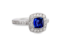 Dolci Cushion Halo Rings - Pamela Lauz Jewellery