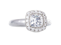 Dolci Cushion Halo Rings - Pamela Lauz Jewellery