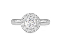 Dolci Round Halo Diamond Rings - Pamela Lauz Jewellery