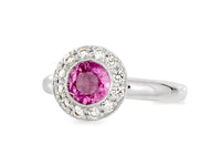 Dolci Round Halo Diamond Rings - Pamela Lauz Jewellery