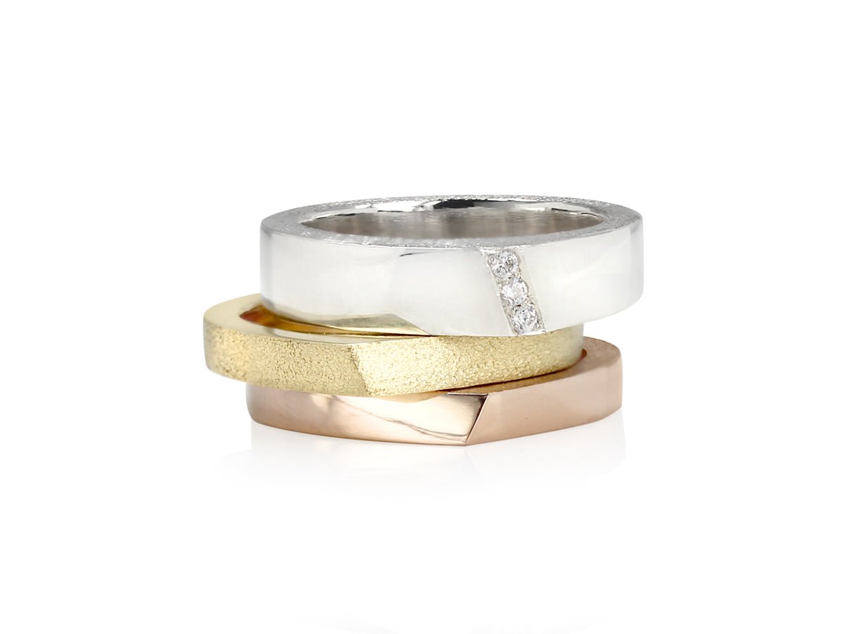 Edge Custom Stacking Rings - Pamela Lauz Jewellery