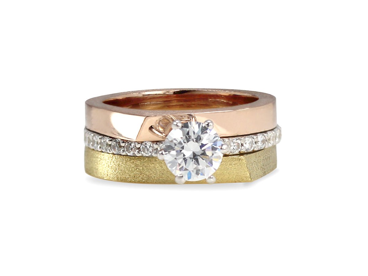 Edge Custom Stacking Rings - Pamela Lauz Jewellery