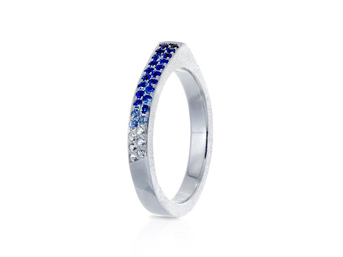 Edge Sapphire Wedding Band - Pamela Lauz Jewellery