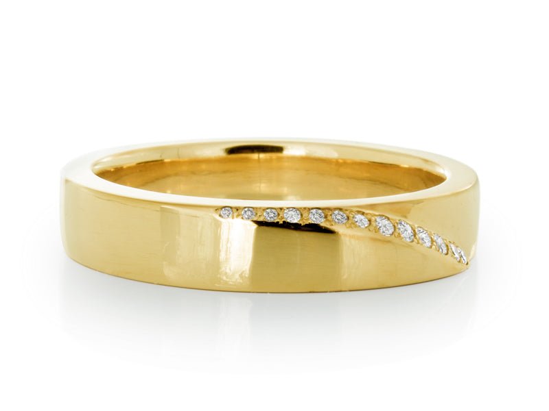 Kimono Gold Ring with Diamonds - Pamela Lauz Jewellery