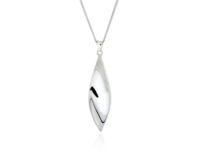 Laurel Long Solid Leaf Necklace - Pamela Lauz Jewellery