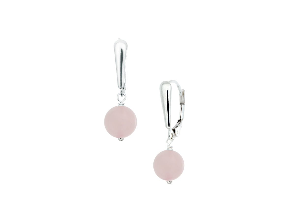 Mosaic Rose Quartz Drop Earrings - Pamela Lauz Jewellery