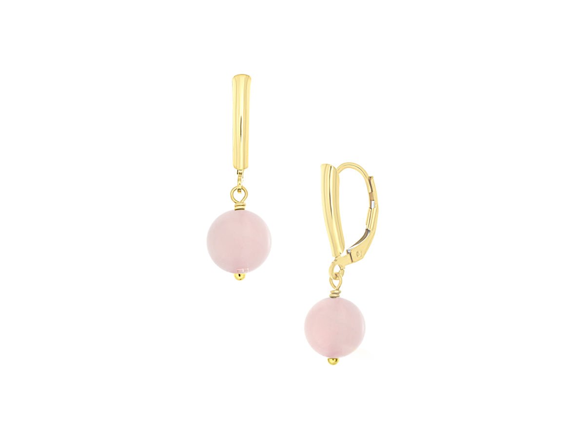 Mosaic Rose Quartz Drop Earrings - Pamela Lauz Jewellery