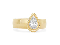 Pear Cut Diamond Bezel Ring - Pamela Lauz Jewellery