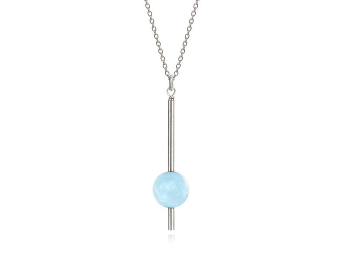 Pendulum Aquamarine Necklace - Pamela Lauz Jewellery