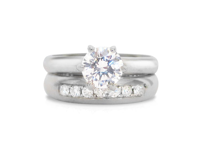Platinum and Diamond Wedding Rings - Pamela Lauz Jewellery
