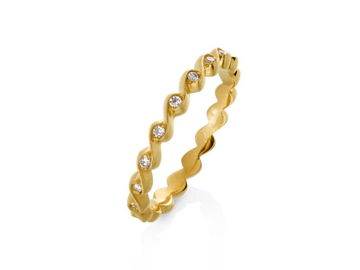 Rosebud Slim Diamond Sapphire Eternity Bands - Pamela Lauz Jewellery