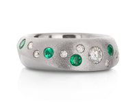 Solstice Diamond and Emerald Ring - Pamela Lauz Jewellery
