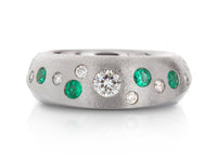 Solstice Diamond and Emerald Ring - Pamela Lauz Jewellery