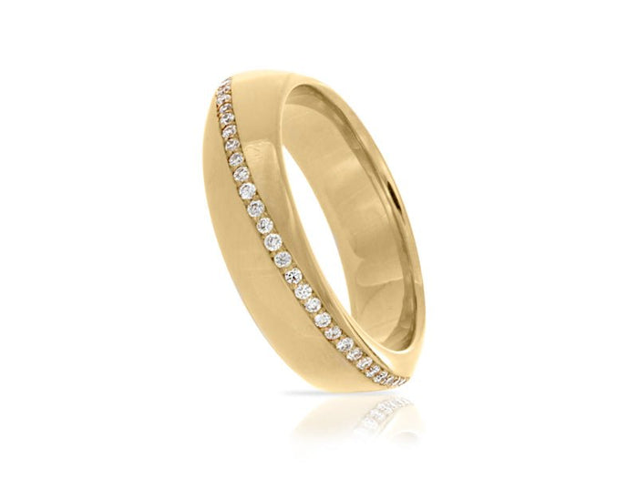 Solstice Diamond Stream Wedding Band - Pamela Lauz Jewellery