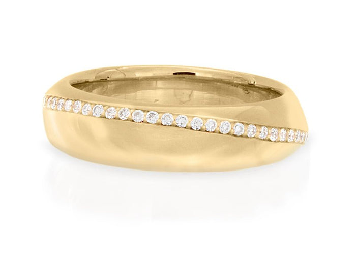 Solstice Diamond Stream Wedding Band - Pamela Lauz Jewellery