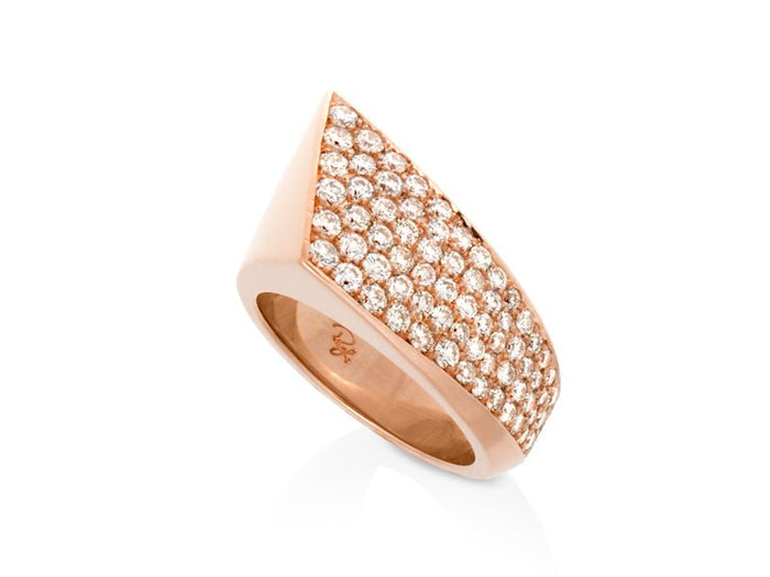 Solstice Rose Gold Diamond Cocktail Ring - Pamela Lauz Jewellery