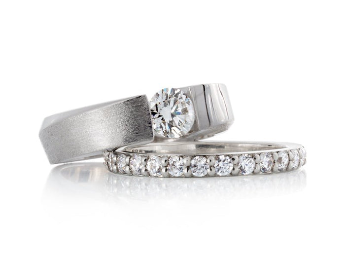 Solstice Round Diamond Wedding Ring - Pamela Lauz Jewellery