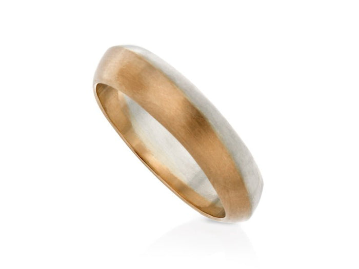 Solstice Two-tone Wedding Band - Pamela Lauz Jewellery