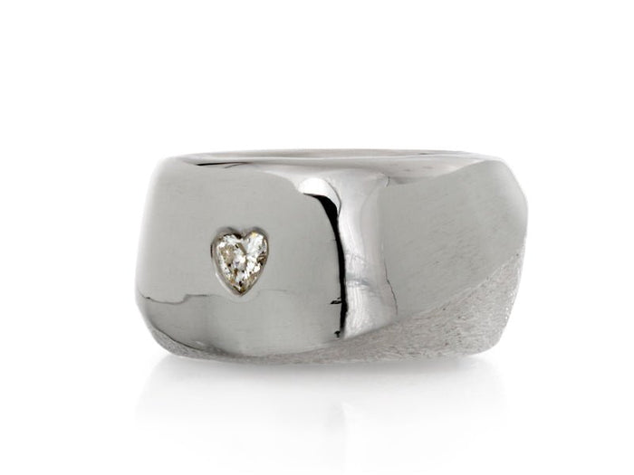 Solstice Wide Band With Diamonds - Pamela Lauz Jewellery