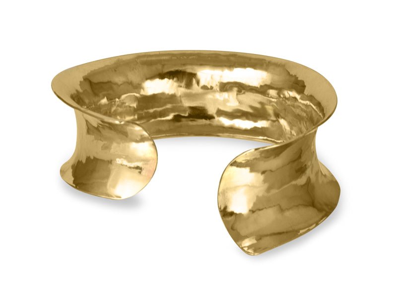 Viento Wide Symmetrical Brass Cuff - Pamela Lauz Jewellery