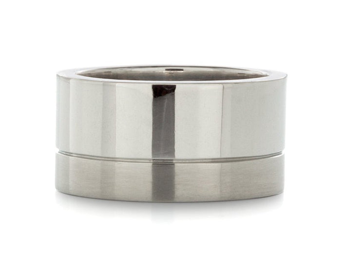 Wide Mens Wedding Band - Pamela Lauz Jewellery