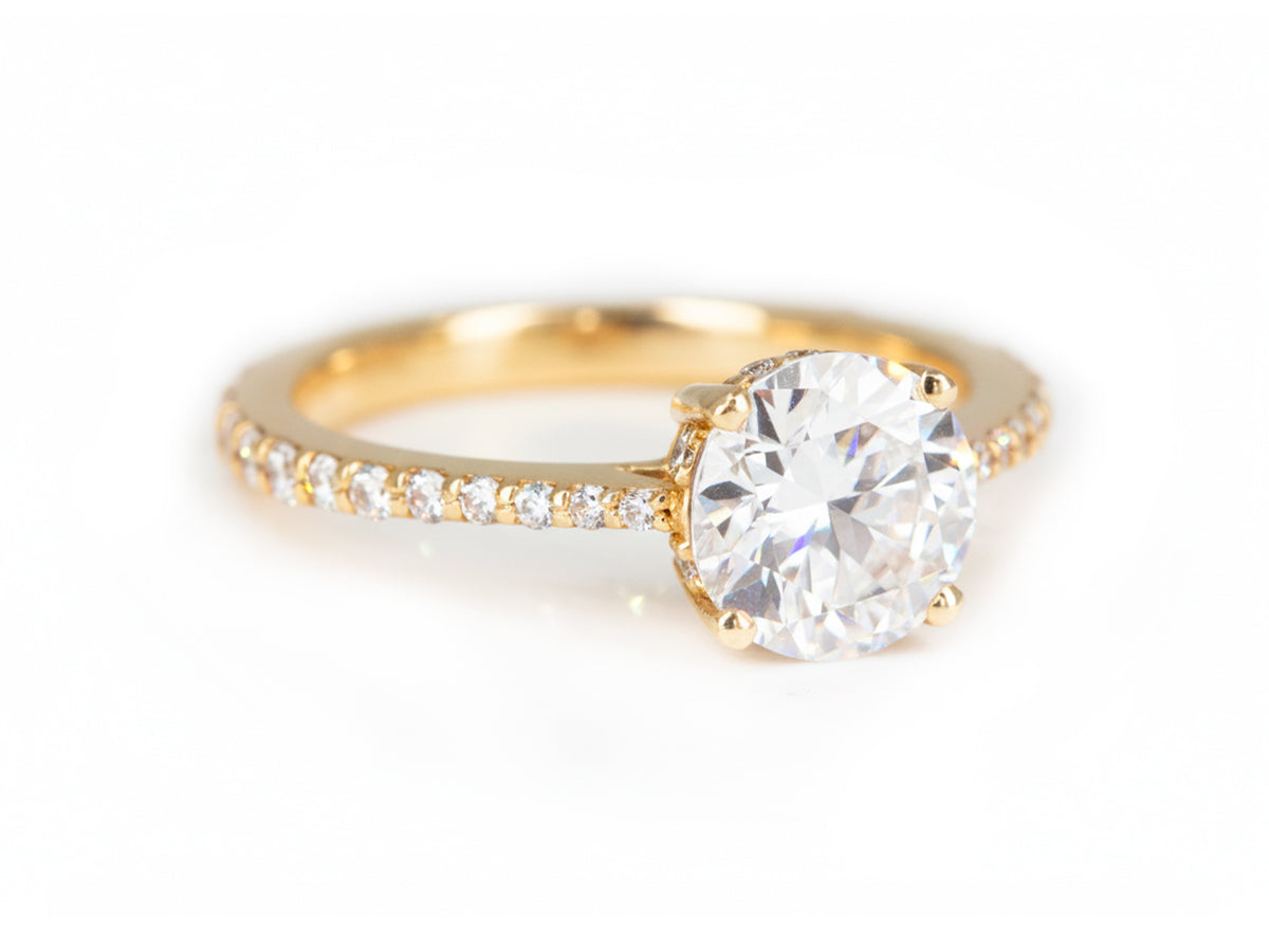 Ruth 1.5ct Moissanite Hidden Halo Ring in 14K Gold