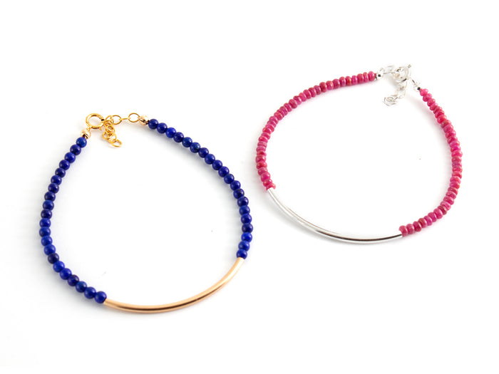 Element Gemstone Arc Bracelets