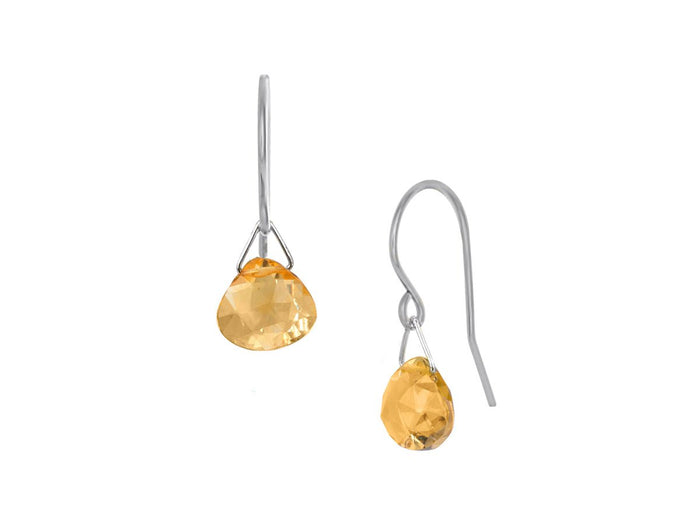 Lantern Citrine Hook Dangle Earrings - Pamela Lauz Jewellery