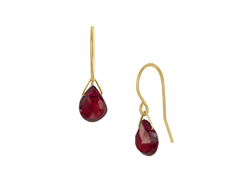 Lantern Garnet Hook Dangle Earrings - Pamela Lauz Jewellery