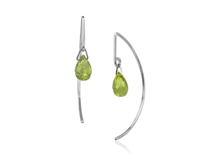 Lantern Peridot Arc Dangle Earrings - Pamela Lauz Jewellery