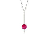 Pendulum Pink Agate Necklace - Pamela Lauz Jewellery