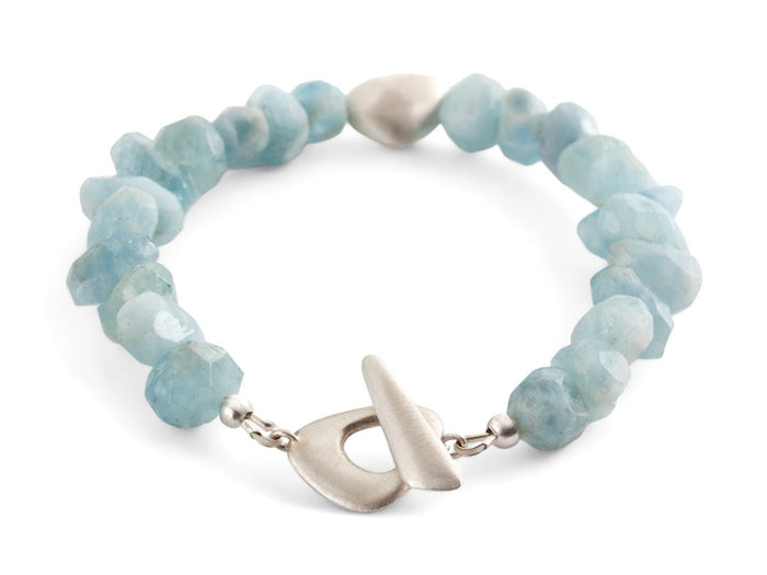 Terra Pebble Aquamarine Bracelet - Pamela Lauz Jewellery