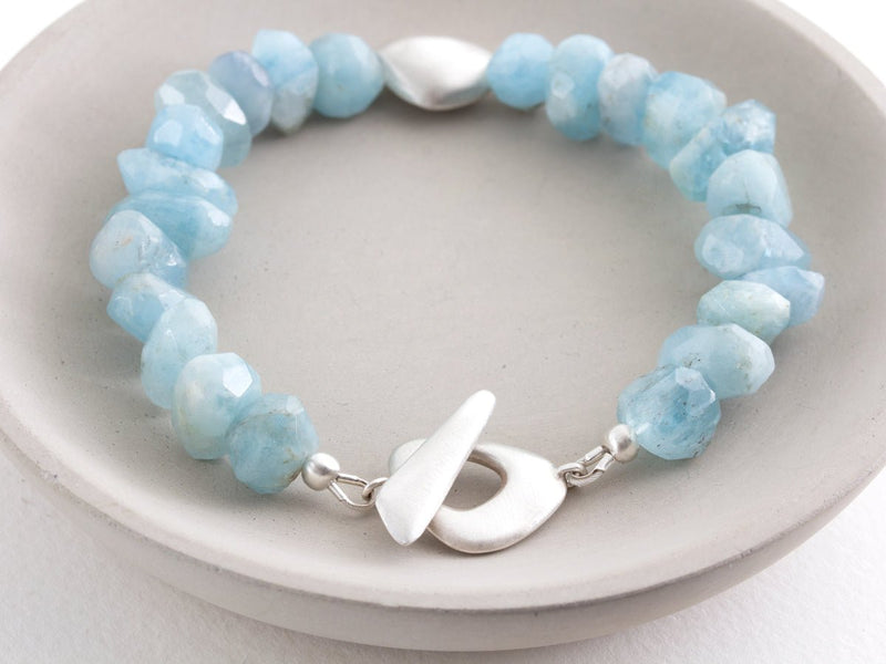 Terra Pebble Aquamarine Bracelet - Pamela Lauz Jewellery