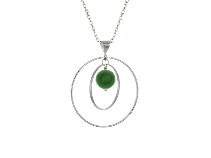 Pamela Lauz - Orbit Green BC Jade Loop Necklace